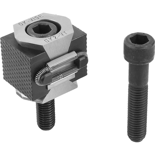 Wedge Clamp Double, Serrated, B=56 For Tapped Hole G=M16, Tool Steel Hardened, Black Oxide